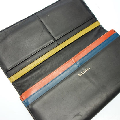 中古◆ポールスミス レザー 長財布 ブラック系 メンズ Paul Smith【AFI15】