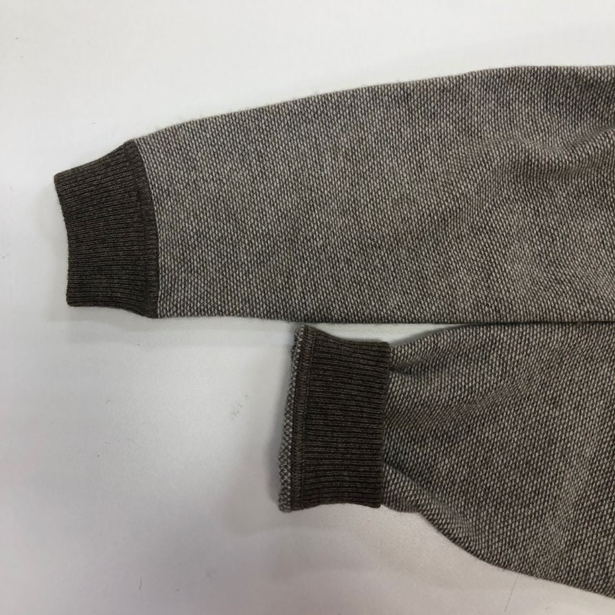 美品◆エルメネジルドゼニア ニットセーター ウール ハイネック ブラウン系 サイズ50 メンズ Ermenegildo Zegna 【AFA18】