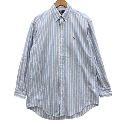 ラルフローレン 長袖シャツ ボタンダウン ストライプ ブルー系 メンズ サイズ15.5 Ralph Lauren【LA】