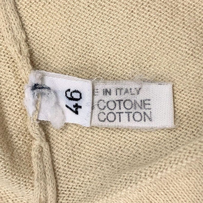 中古◆ザノーネ ニット クルーネック コットン100％ メンズ ベージュ サイズ46 ZANONE 【AFB46】