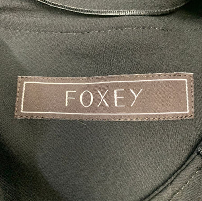 中古◆フォクシーシルク ボウタイ付き  ノースリーブブラウス レディース ホワイト サイズ40 FOXEY 【AFB35】