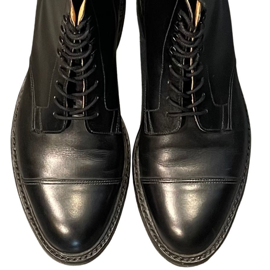 クロケット&ジョーンズ レザーブーツ ストレートチップ コニストン ブラック サイズUK6.5E CROCKETT&JONES CONISTON ブーツ 約25.5cm【LA】【中古】