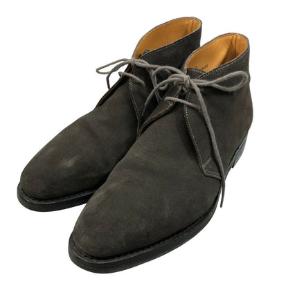 クロケット＆ジョーンズ EVESHAM チャッカブーツ スエード メンズ  グレー サイズUK6E Crockett & Jones スエードシューズ 約24.5cm【LA】【中古】