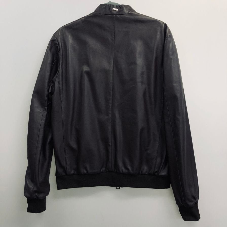 新品同様◆ヘルノ レザーブルゾン ラムレザー ダークブラウン メンズ サイズ50 PL0073U-18003-8990 HERNO 【AFG1】