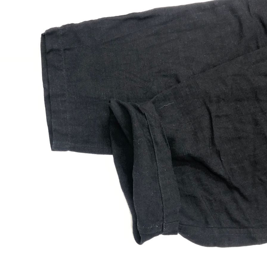 コモリ 19SS ヴィスコースリネン ドローストリングパンツ P01-03007 メンズ サイズ1 ブラック COMOLI 【AFB16】