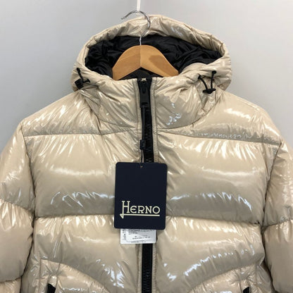 極美品◆ヘルノ ダウンジャケット PI001079U サイズ46 メンズ ベージュ系 HERNO 【AFA10】