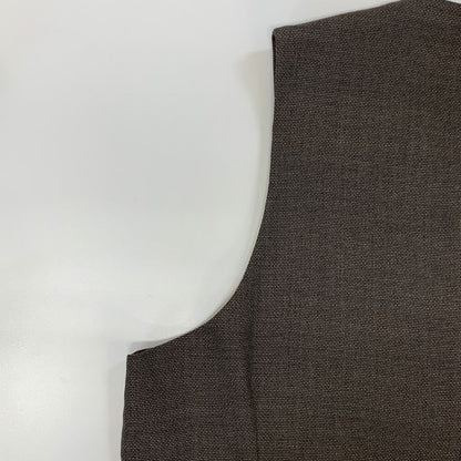 極美品◆ユニバーサルランゲージ ベスト ダブル カノニコ サイズ46 ブラウン系 ツイード調 メンズ VITALE BARBERIS CANONICO UNIVERSAL LANGUAGE 【AFB12】