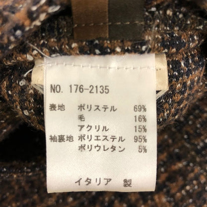 中古◆アルテア テーラードジャケット ツイード チェック 176 2135 メンズ サイズS ブラウン altea 【AFB5】