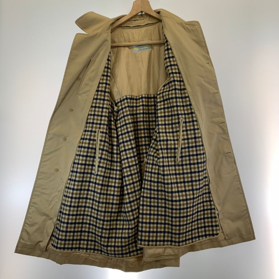 美品◆アクアスキュータム アクア5 ステンカラー コート コットン ベージュ サイズ表記なし Aquascutum 【AFA12】