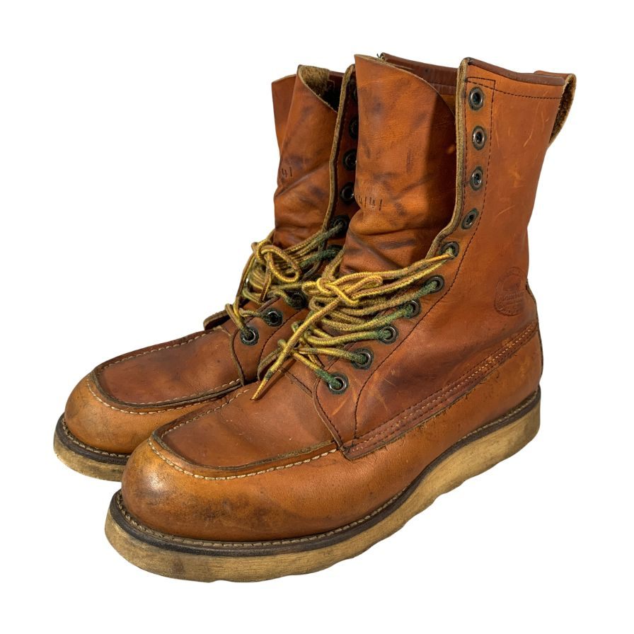レッドウィング 877 97年製 8インチ クラシックモックトゥブーツ ブラウン メンズ サイズ9D REDWING 約27.0cm【YB2】