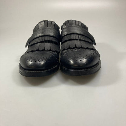 サントーニ レザーシューズ 16264 シングルモンク ブラック サイズUK6.5  Santoni 約25.5cm【AFC16】