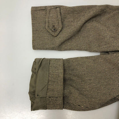 中古◆バーバリー ステンカラーコート ウール 千鳥格子 ブラウン系 メンズ サイズS BURBERRY 【AFF13】