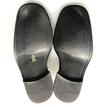 プラダ シングルモンク Uチップ メンズ サイズ 8 ブラウン PRADA 約27.0cm【AFC6】