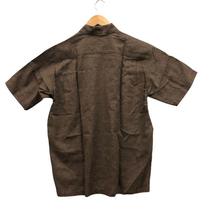 極美品◆ビームス 半袖リネンシャツ ブラウン系 Sサイズ 11-01-1290-457-28-16 BEAMS 【AFB42】