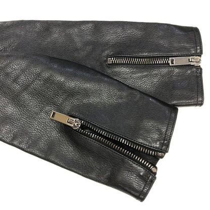 極美品◆ヴァレンティノ レザージャケット スタッズ ALWAYS ブラック カウレザー メンズ サイズI48 VALENTINO 【AFG1】