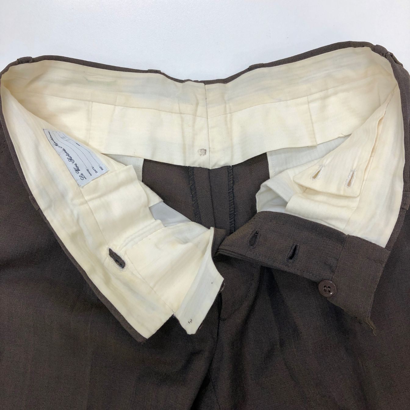 ラベラサルトリアナポレターナ 2B スーツ セットアップ ブラウン サイズ44 メンズ イタリア製 La Vera Sartoria Napoletana【AFB36】