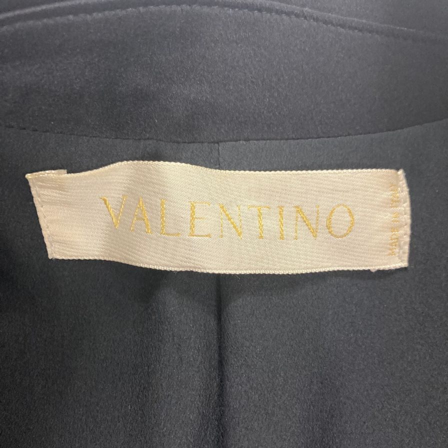 美品◆ヴァレンティノ テーラードジャケット レース ブラック レディース サイズ4 VALENTINO 【AFB28】