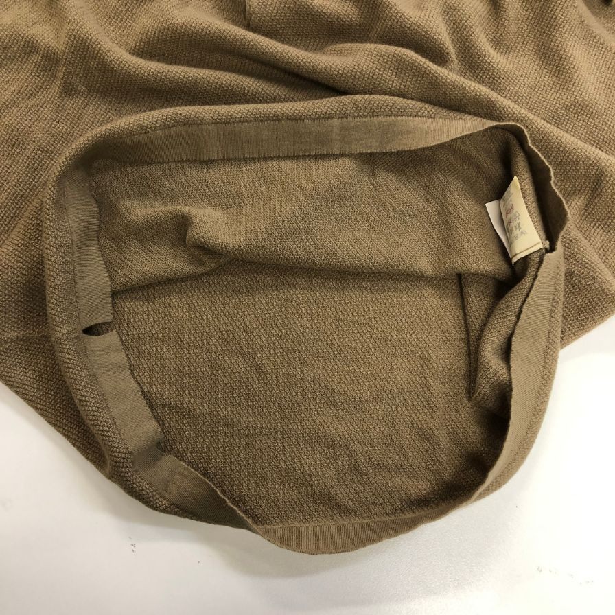 美品◆エルメネジルドゼニア ポロシャツ ニット カシミヤ100% ベージュ系 サイズ50 メンズ Ermenegildo Zegna 【AFB41】