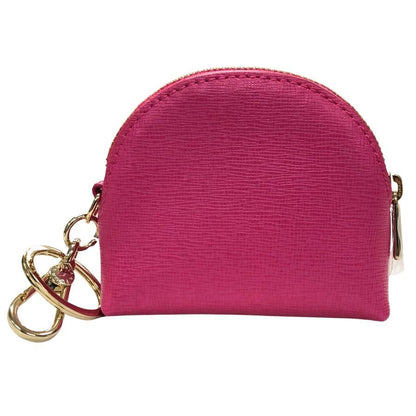 フルラ コインケース ポーチ キーホルダー レザー ピンク FURLA