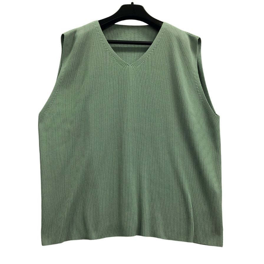 美品◆イッセイミヤケオムプリッセ ベスト HP51KE217 プリーツ メンズ グレー系 サイズF ISSEY MIYAKE HOMME PLISSE 【AFB36】