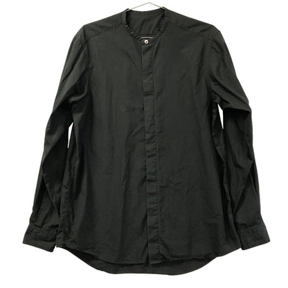 美品◆シンヤオフィシャル ノーカラーシャツ メンズ ブラック サイズ3 SHINYA OFFICIAL 【AFB2】