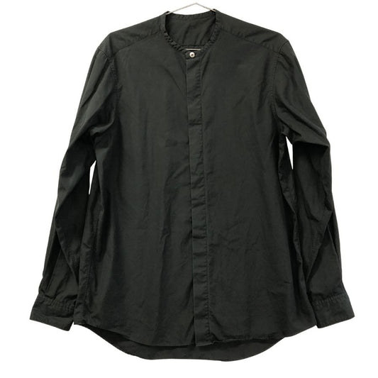 美品◆シンヤオフィシャル ノーカラーシャツ メンズ ブラック サイズ3 SHINYA OFFICIAL 【AFB2】