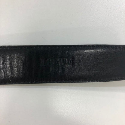 ロエベ レザーベルト ゴールド金具 ブラック サイズ32-80 LOEWE【AFI12】
