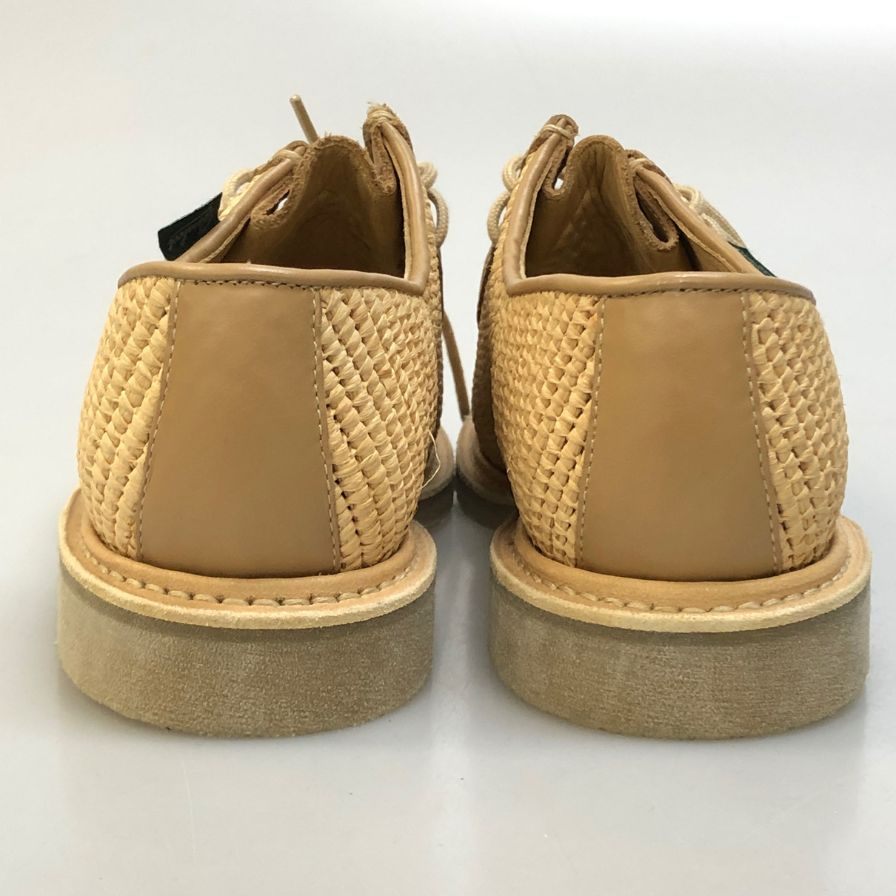 パラブーツ レザーシューズ ミカエル チロリアン ラフィア ベージュ サイズ5.5 メンズ PARABOOT MICHAEL  約24.5cm【LA】【中古】