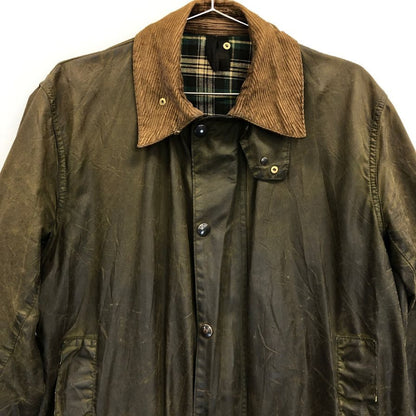 中古■バブアー ボーダー 2ワラント オイルドジャケット YKKジップ メンズ サイズC36 カーキ barbour 【AFA3】