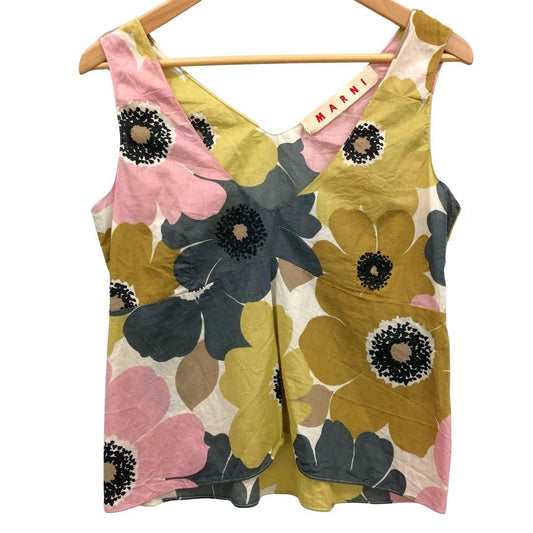 中古◆マルニ フラワープリント ノースリーブ カットソー サイズ42 レディース 花柄 MARNI MADE IN ITALY 【AFB40】
