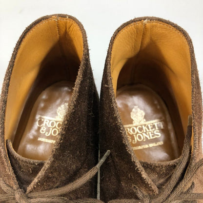 クロケット＆ジョーンズ チャートシー チャッカブーツ  メンズ スエード ブラウン サイズUK6E Crockett & Jones ブーツ 約25.0cm【LA】【中古】