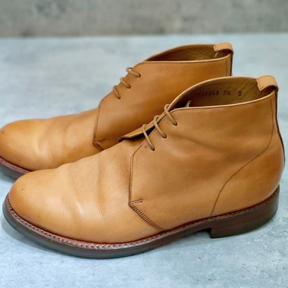 グレンソン チャッカブーツ ウェンデル カーフ ライトブラウン サイズUK7.5G GRENSON ブーツ 約25.5cm【LA】【中古】