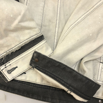 美品◆ディーゼル デニムジャケット スター D-ILLIE ペイント メンズ ホワイト Lサイズ DIESEL 【AFA16】