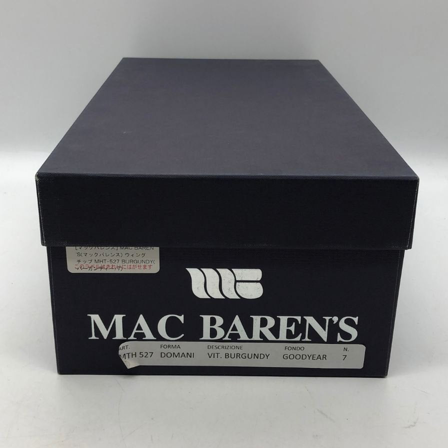 マックバレンス ボナフェ ウィングチップ ダークブラウン サイズ7 メンズ MACBAREN‘S 約25.5cm【AFD9】
