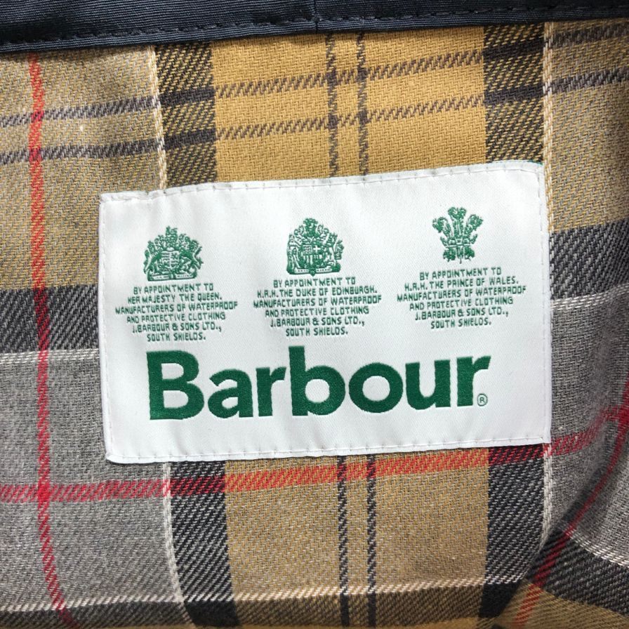 バブアー 2レイヤー フード 裏地コットン メンズ ネイビー Barbour【AFE1】【中古】