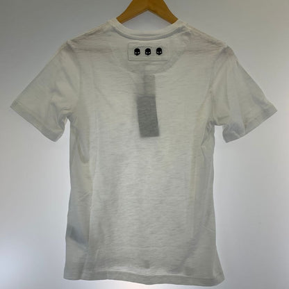 新品同様◆ハイドロゲン Tシャツ  Vネック ロゴ デザイン コットン ホワイト XS HYDROGEN 【AFB16】