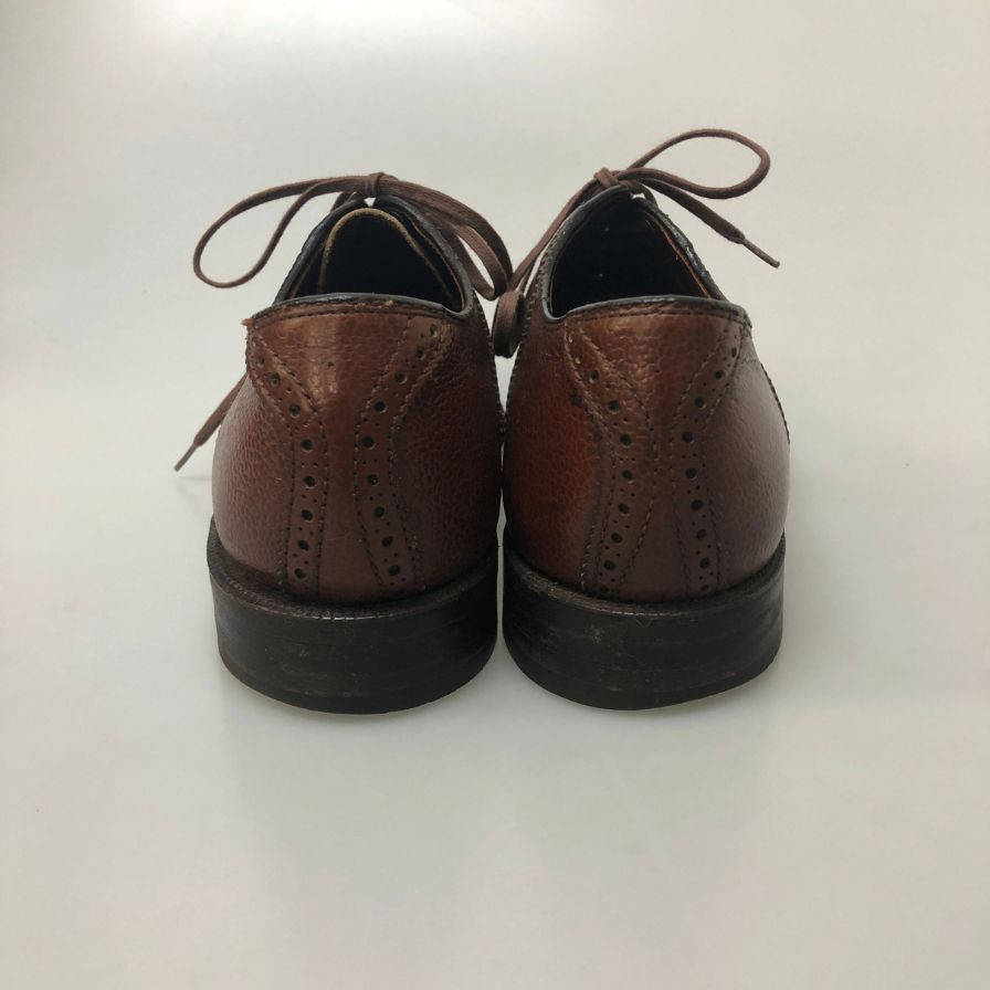 ウォークオーバー レザーシューズ プレーントゥ シボ ブラウン メンズ サイズ US10 WALK OVER 約28.0cm【AFC47】