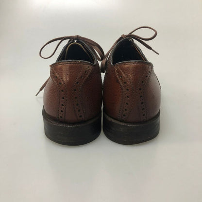 ウォークオーバー レザーシューズ プレーントゥ シボ ブラウン メンズ サイズ US10 WALK OVER 約28.0cm【AFC47】
