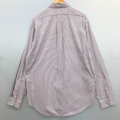 美品◆ラルフローレン 長袖シャツ ボタンダウン 胸刺繍  チェック メンズ サイズ16 1/2 RALPH LAUREN 【AFB17】