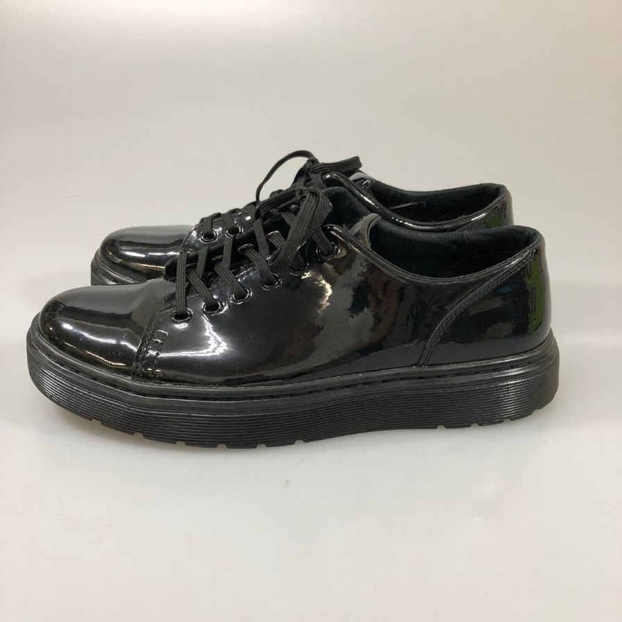 ドクターマーチン レザースニーカー SPIN パテントレザー ブラック サイズUK7 Dr.Martens 約26.0cm【AFC53】