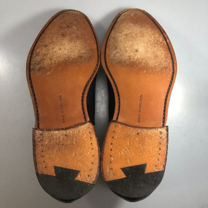 トリッカーズ レザーシューズ ストレートチップ カーフ ブラック 8042 ブラック メンズ サイズ 7.5 Tricker`s APPLETON ビジネスシューズ 約25.5cm【LA】【中古】