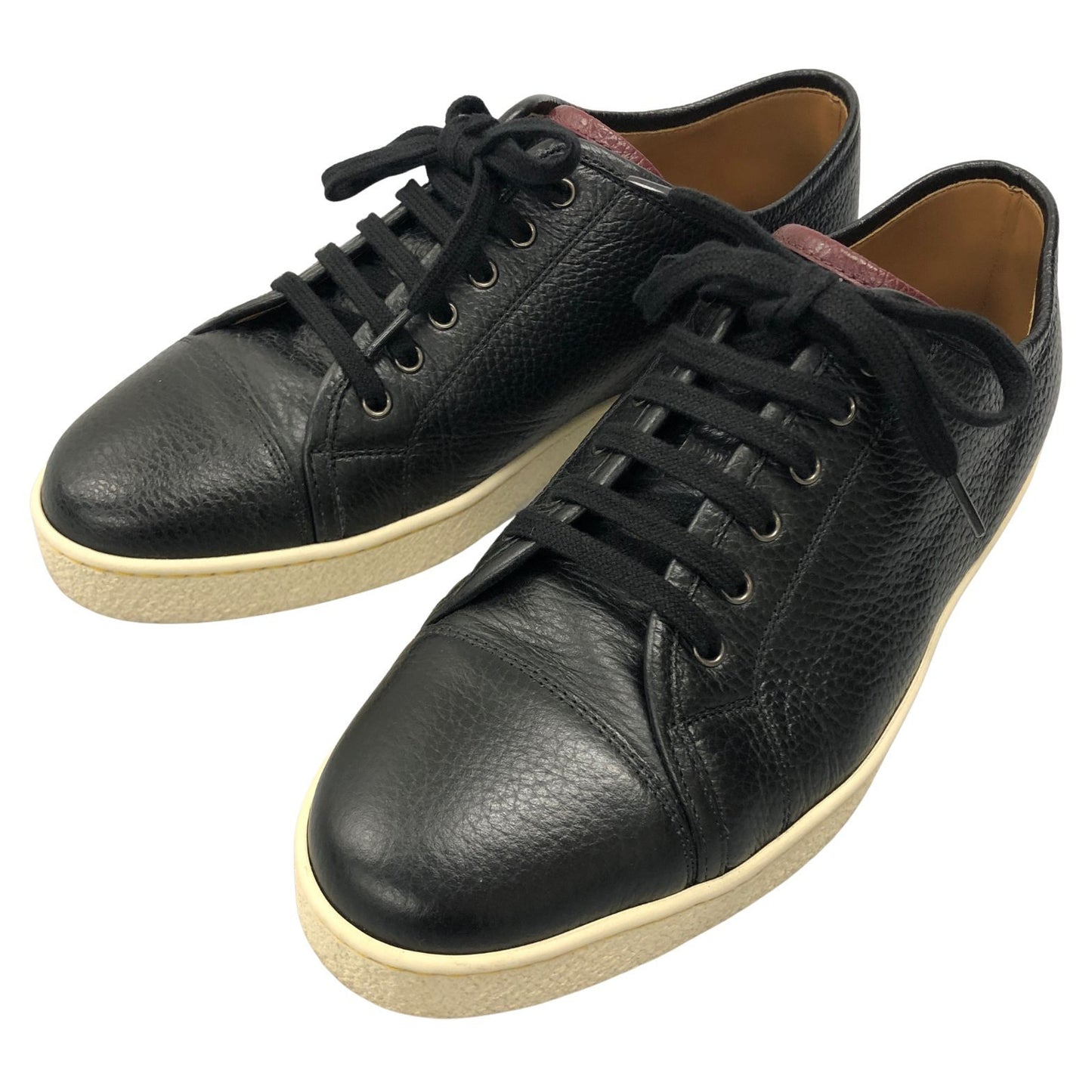 ジョンロブ スニーカー レヴァー レザー 本革 ローカット ブラック メンズ サイズ 5E JOHN LOBB LEVAH 約24.0cm【AFD15-2】
