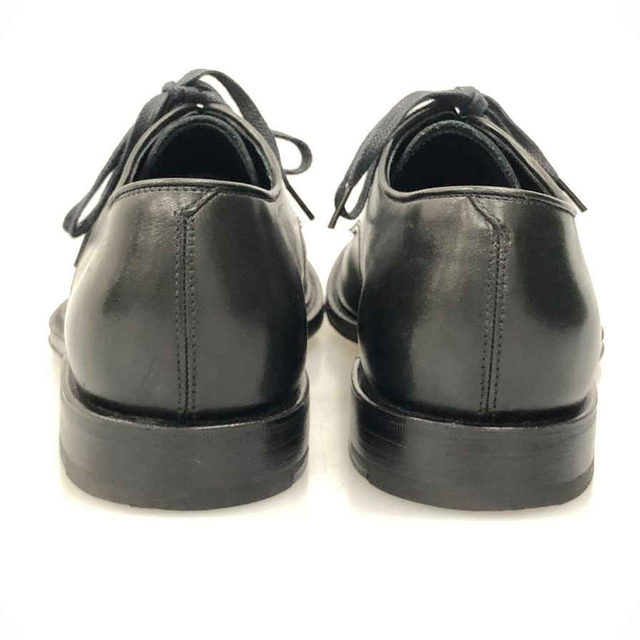 プラダ レザーシューズ プレーントゥ 本革 ブラック メンズ サイズ5.5 PRADA 約24.0cm【AFC7】