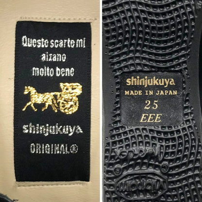 新宿屋 スニーカー レザー 3720 トカゲ ブラック サイズ25.0 レディース shinjukuya 約25.0cm【7-19】