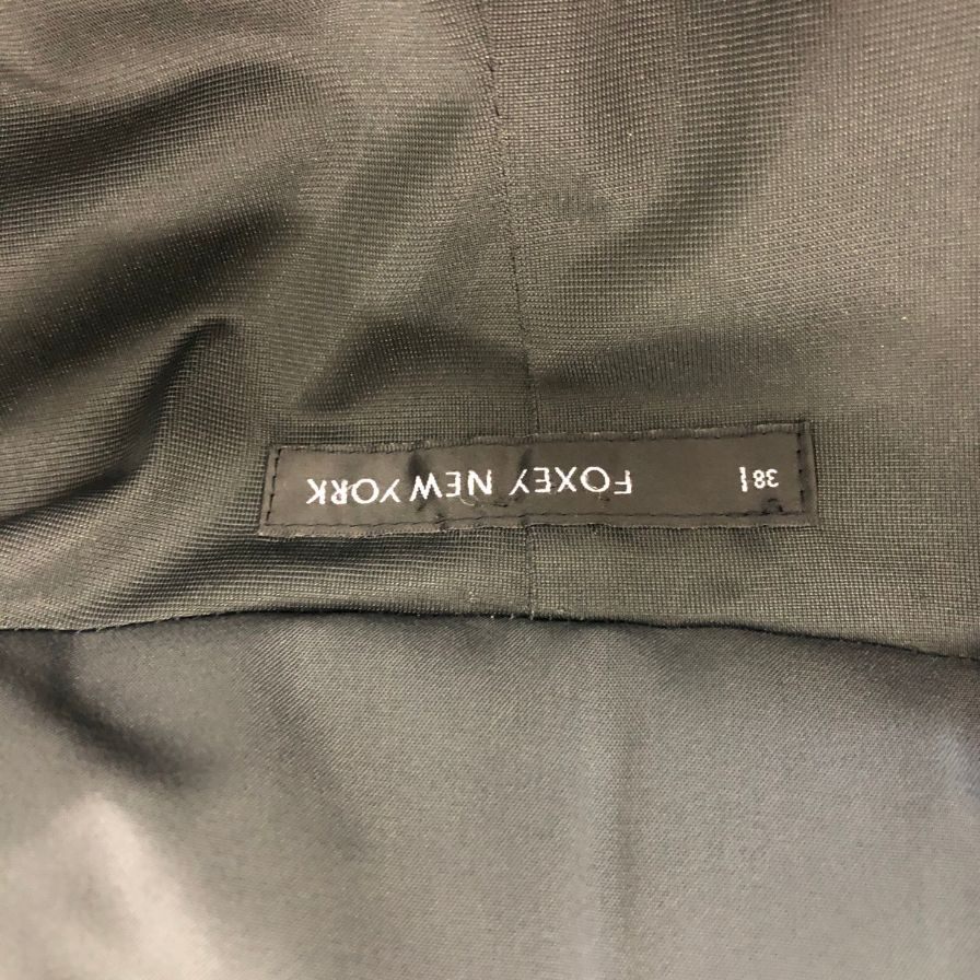 中古◆フォクシーニューヨーク レイニーコート 26697 ポリエステル ボタン グレー サイズ38 FOXEY NEWYORK 【AFB34】