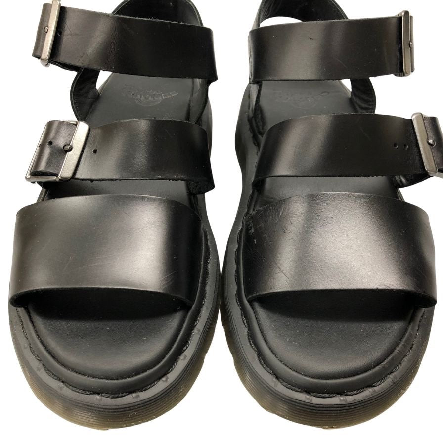 ドクターマーチン レザーサンダル グリフォン ブラック UK6 メンズ Dr.Martens GRYPHON 約24.5cm【AFC47】