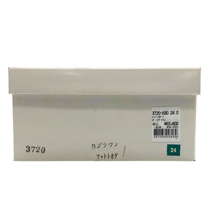 新宿屋 レザーパンプス マットトカゲ 3720-630 ダークブラウン 24cm レディース sinjukuya 約24.0cm【7-18】