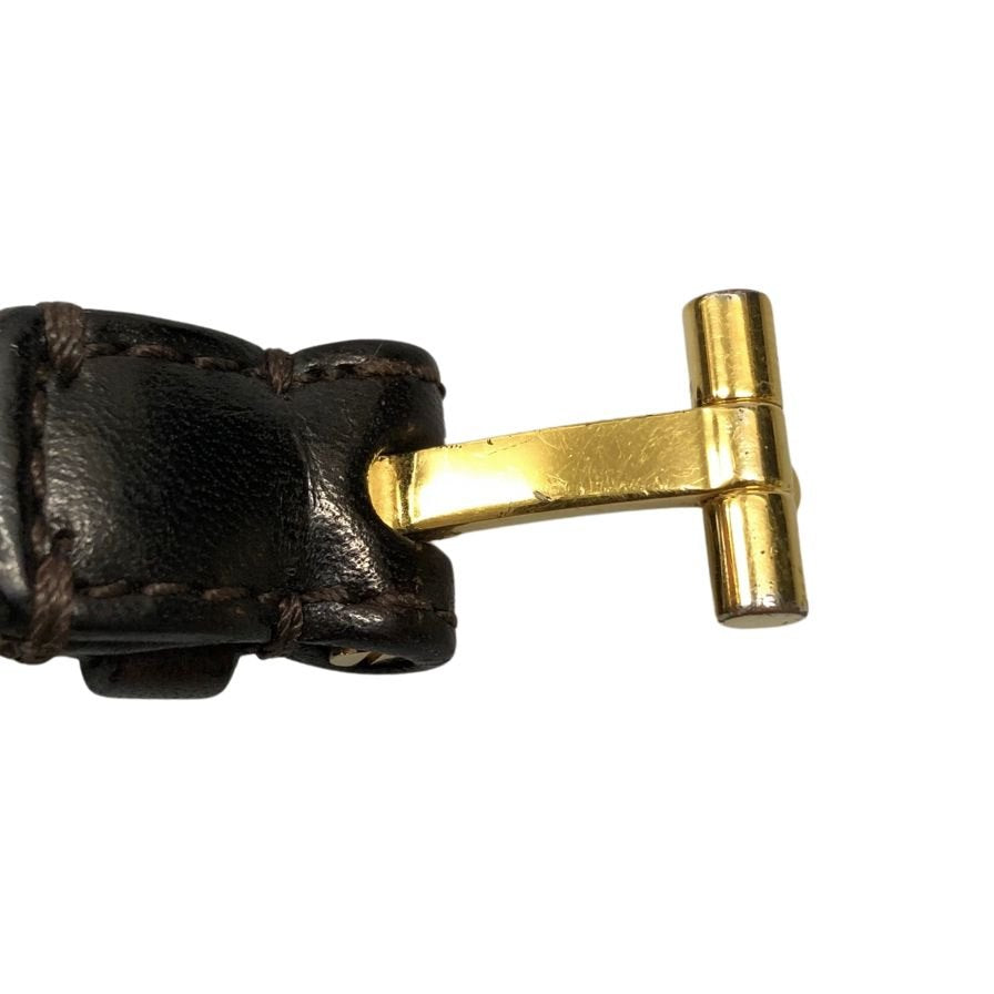 トムフォード ブレスレット レザー ゴールド金具 ブラック メンズ TOM FORD