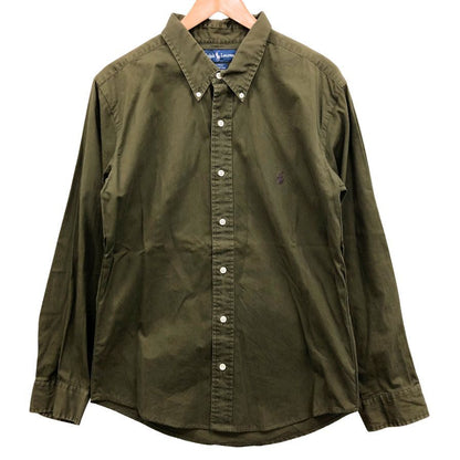 中古◆ラルフローレン 90S 長袖シャツ カーキ メンズ サイズXXL Ralph Lauren 【AFB41】