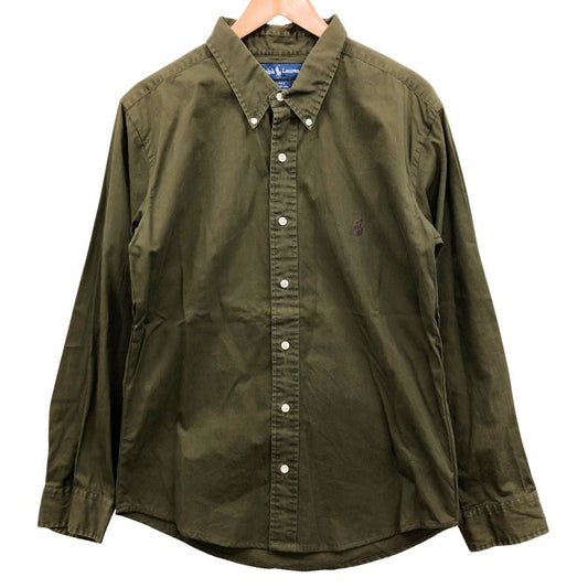 中古◆ラルフローレン 90S 長袖シャツ カーキ メンズ サイズXXL Ralph Lauren 【AFB41】
